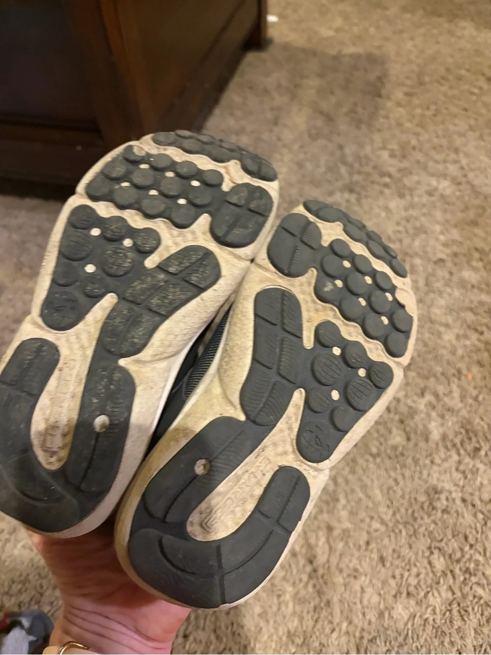Under Armour Kids Black and White Hook-and-Loop Sneakers